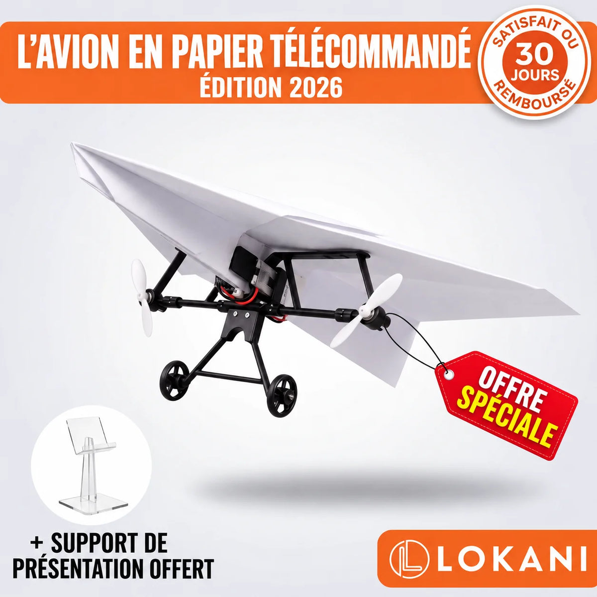 Avion en papier télécommandé