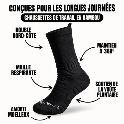 Chaussettes de travail en bambou