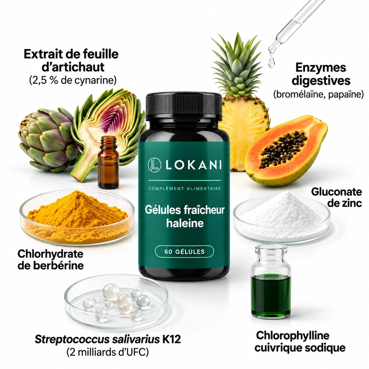 Gélules fraîcheur haleine à la chlorophylle