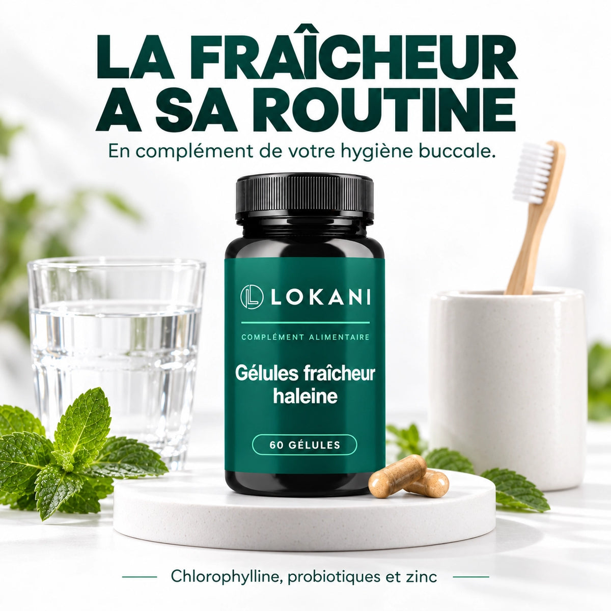 Gélules fraîcheur haleine à la chlorophylle