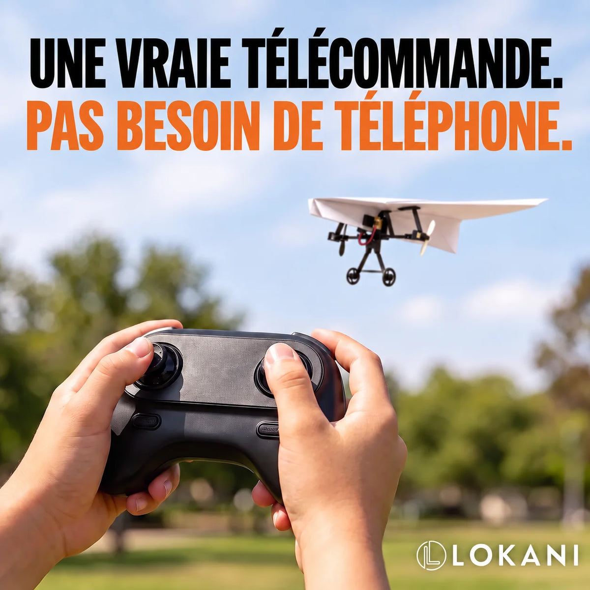 Avion en papier télécommandé