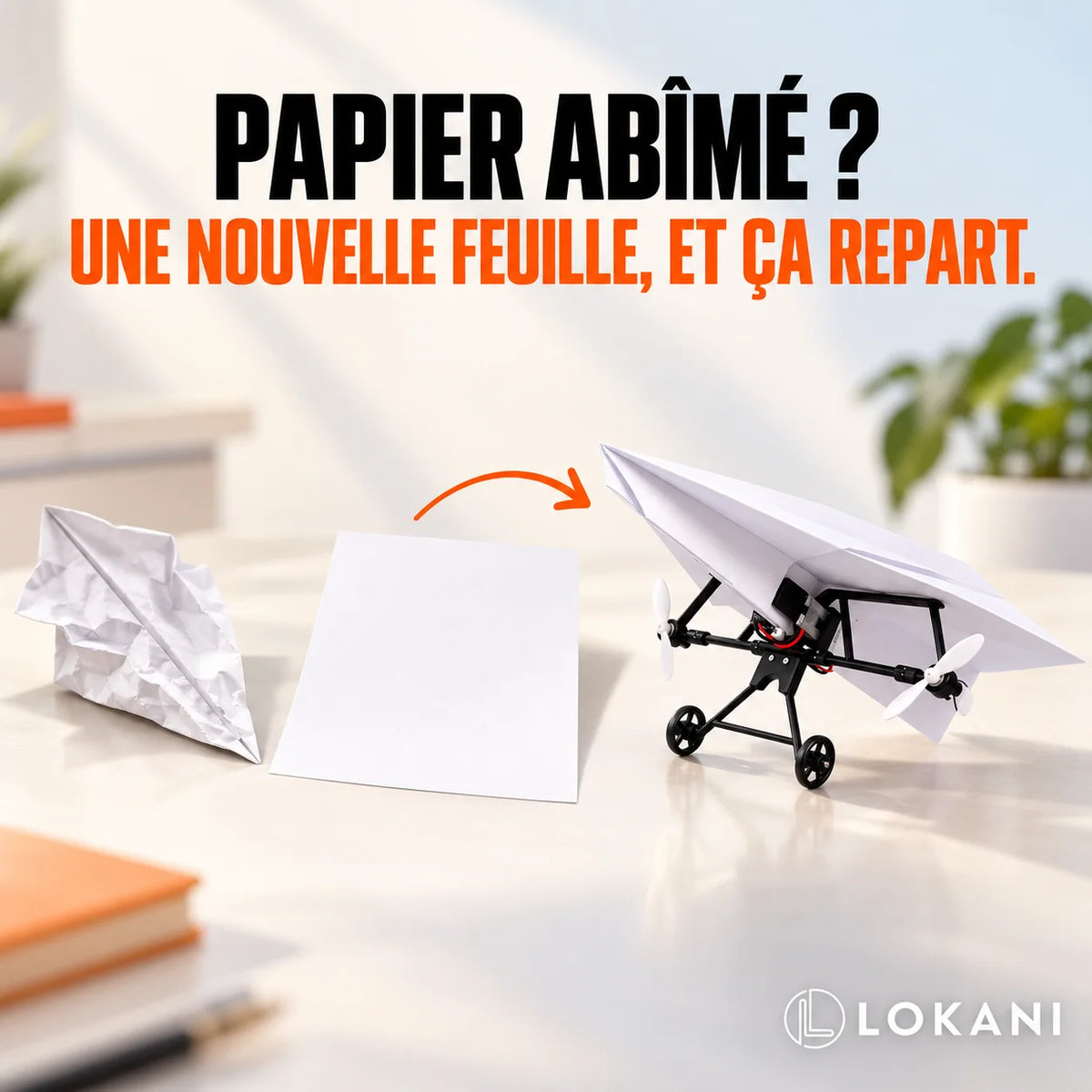 Avion en papier télécommandé